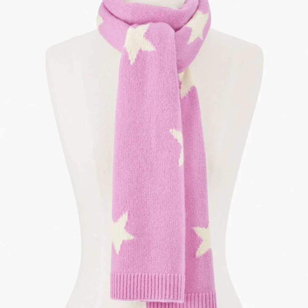 NWOT Talbots Cashmere Lavender Star Scarf